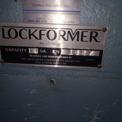 U14720C Used Lockformer 16 gauge pittsburgh w/ 3in1 rolls