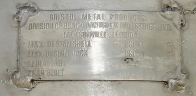 SPC4781  Tank 350 gallon vertical tank, Stainless Steel, conical