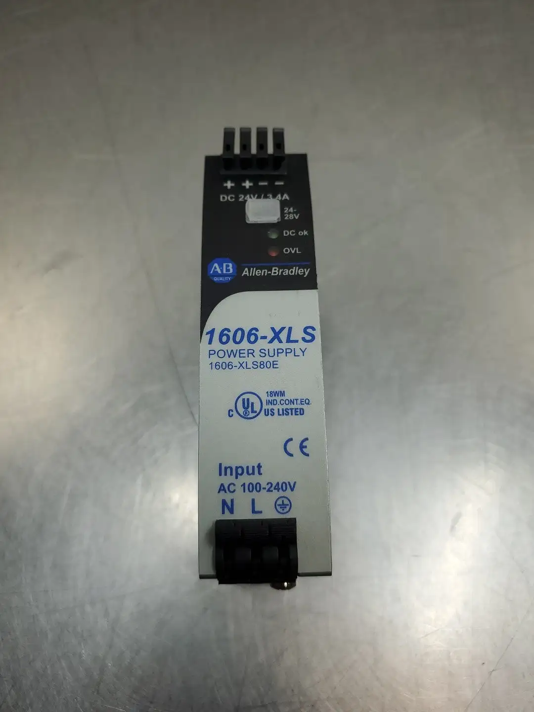 Used ALLEN BRADLEY 1606-XLS80E Ser A Power Supply Module, 24V, 3.4A, 80W DIN Rail Power Supplies South Carolina US | Palmetto Automation #1505667