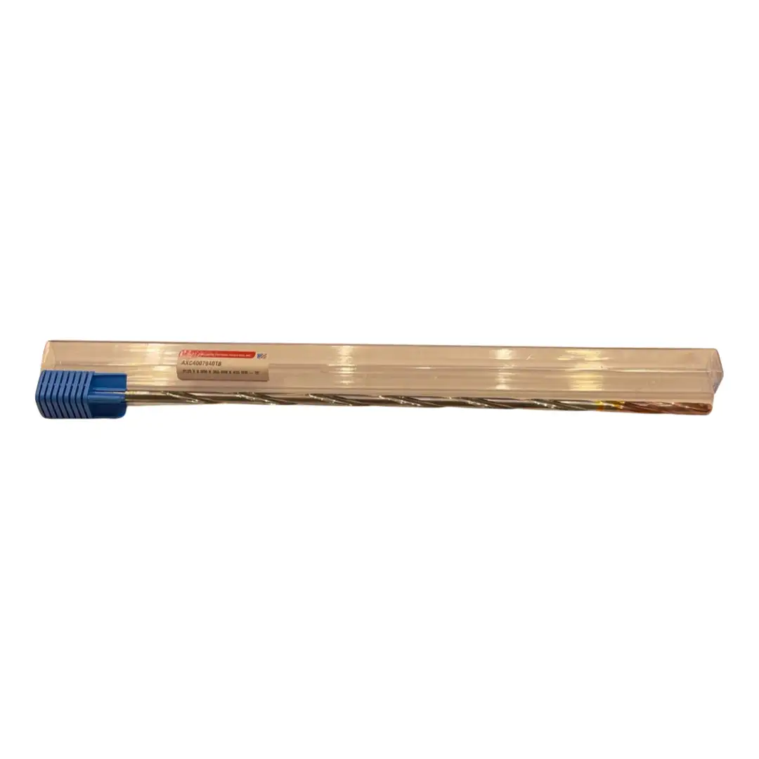 PCT 5/16" Solid Carbide Drill 40xD Zicro Plus Tip 135° Coolant Thru 2 Flute USA
