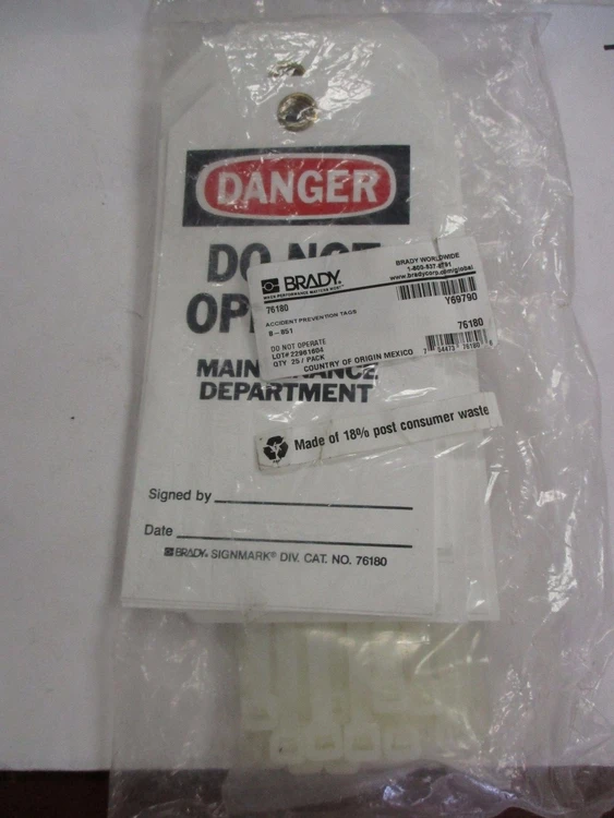 New | in-Stock Brady 76180 Lab Labels Arizona US | ASSET CONVERSION SPECIALISTS, INC. #319853