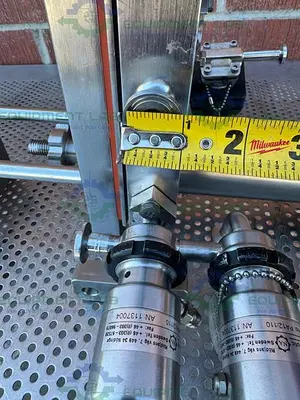USED MILLIPORE STAINLESS STEEL PELLICON FILTER HOLDER W/ ITT VALVES, ACTUATOR