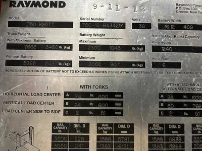 Used 2012 RAYMOND 750R35TT Misc Forklifts Illinois US | Somerset Equipment Sales #1542884
