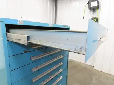 Nu-Era Modular Tool Storage Cabinet 9 Drawer 45x28x61" Stanley Vidmar Blue