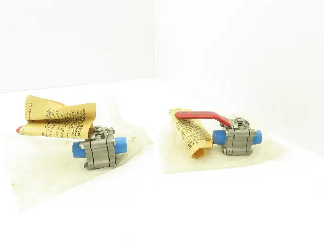 TBV 15B123636GT Stainless Ball Valve 3/4" Socket Weld 3Pc 1500 WOG CF3M Lot of 2
