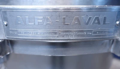 Alfa-Laval MRPX 413 SGV-34 clarifier centrifuge, 316SS.