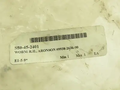 9938-2636-00 Worm Gear Right Hand Thread 2 Threads Per Inch 7/8" Bore