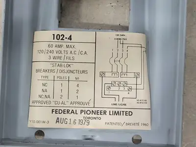 4 x 15 Amp, 1 Pole, 120/240 volts Circuit Breaker w/ Enclosure