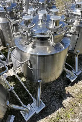 Used Vertical Stainless Steel Jacketed Tank – 103 Liter