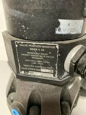 USED 3 ITT PURE-FLO SHEROTEC STAINLESS STEEL VALVES W/ POSITION MONITOR 3/4" SANITARY