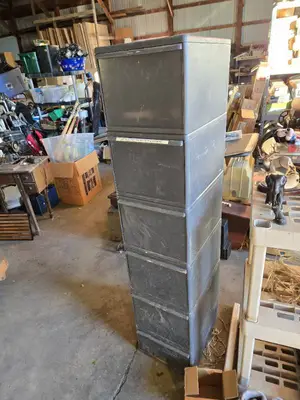 The Container Store Plastic Storage Drawers 62" Tall