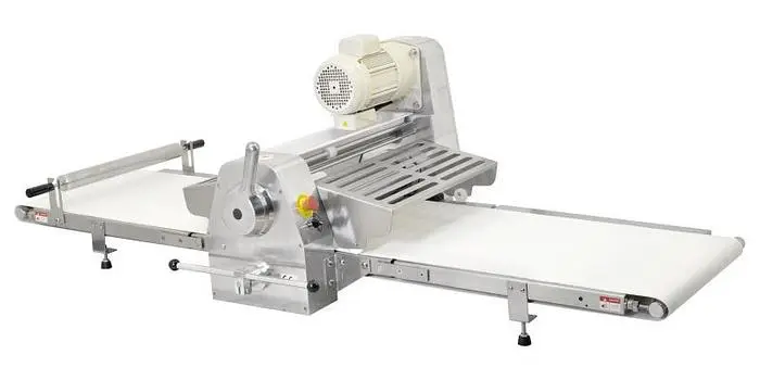 Stainless Steel Table Top Dough Sheeter with 88-inch Conveyor Length – 0.75 HP (550 W), 220 V, 1 Phase