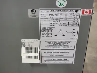 New | in-Stock REX POWER MAGNETICS BA30J-P/Z3 Transformers British Columbia CA | Lenmark #265559
