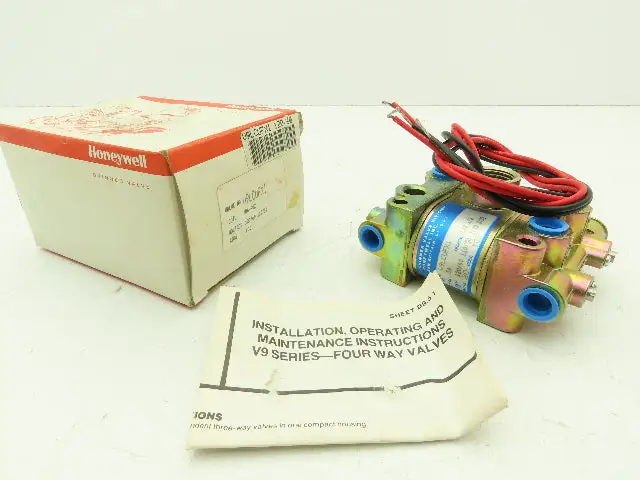 V9LCUFX1 Solenoid Valve Brass Multi Port 120V Coil 50 PSI 1/4" NPT