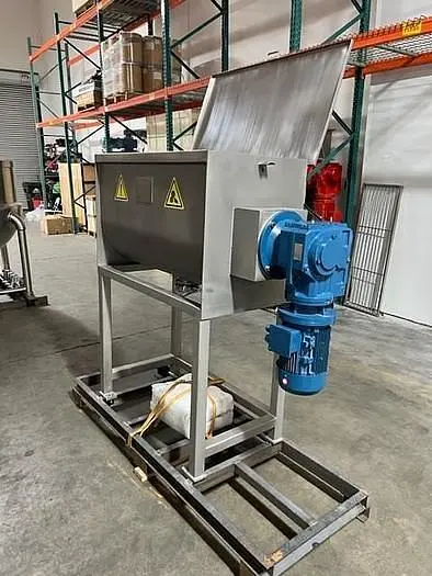 New 10 Cubic Foot Stainless Steel Ribbon Mixer, 5 HP #4679768