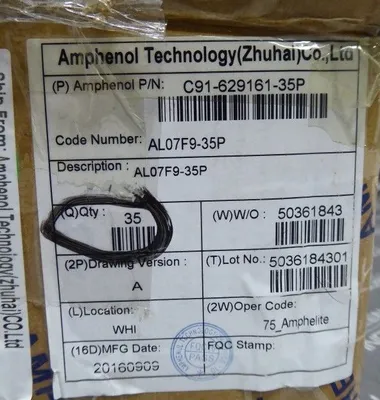 Amphenol C91-629161-35P Amphe-Lite Connectors Drwg Ver.A New