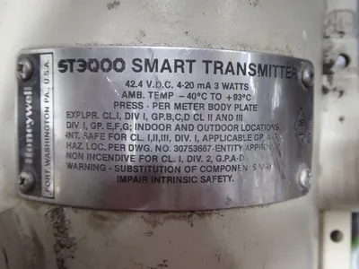 Honeywell STG180-A1G-00000-MB,ME,F1C3-5139 Smart Pressure Transmitter D3Z Used