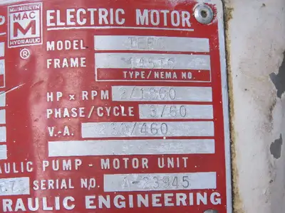 Used MACMILLIN _UNKNOWN_ Hydraulic Power Units Indiana US | Arrow Industrial #1365348