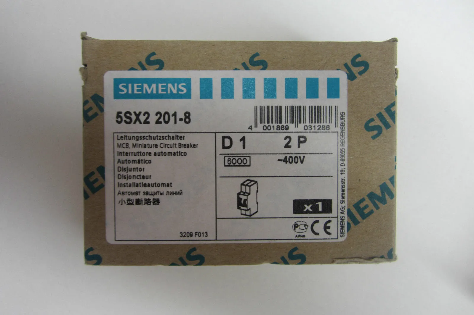 NEW SIEMENS 5SX2201-8 SUPPLEMENTARY PROTECTOR 5SX22018