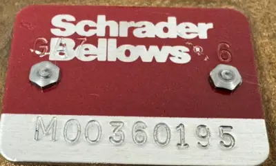 NEW SCHRADER BELLOWS M00360195 MANUAL VALVE