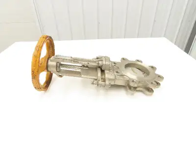 A-C Valve 76-4 304 Stainless 4" Knife Gate Valve Rising Stem Metal Seat