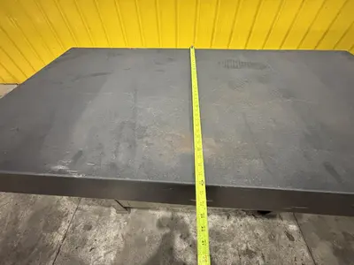 36" X 72" X 9" THICK BLACK GRANITE SURFACE PLATE WITH STAND: STOCK #23490