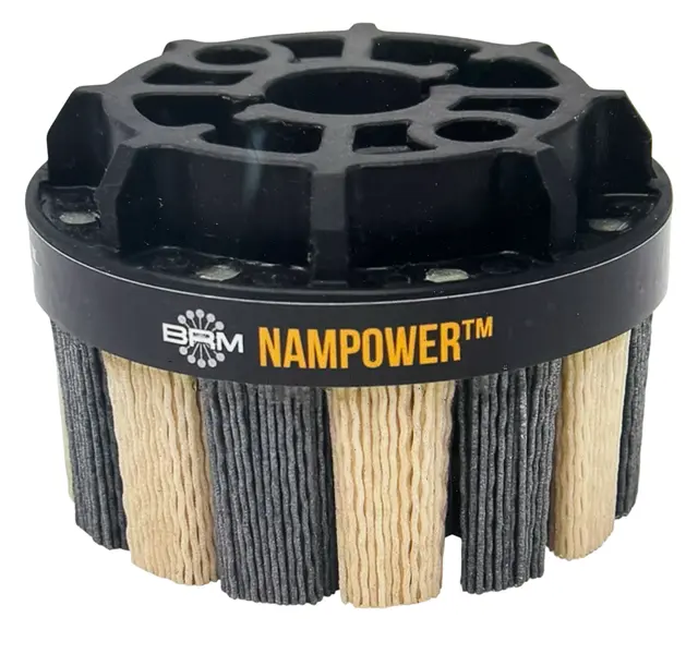 BRM 100 mm x 38mm Nampower Nylon Abrasive Tube Brush 80 Grit Silicon Carbide/Ceramic