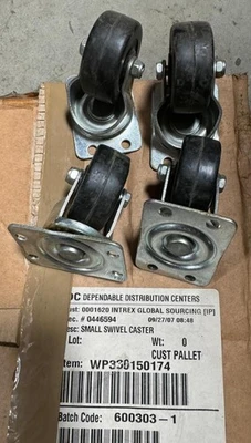 Lot of 4 Small Caster Swivel Wheel