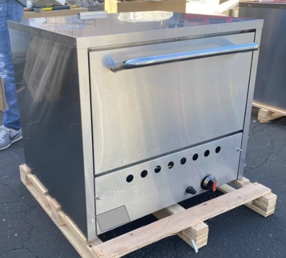171-0093 32” Gas Double Deck Countertop Stone Pizza Oven