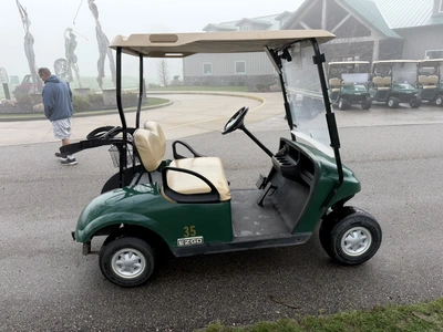 (1) 2017 E-Z-Go golf cart with a Kawasaki gas engine, model 625111G01, includes canopy, ball cover, ...