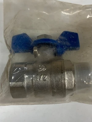 1/2" Female STH DN 15 PN 30 Stainless Steel Blue Vinyl Handle(Lot Of 2)