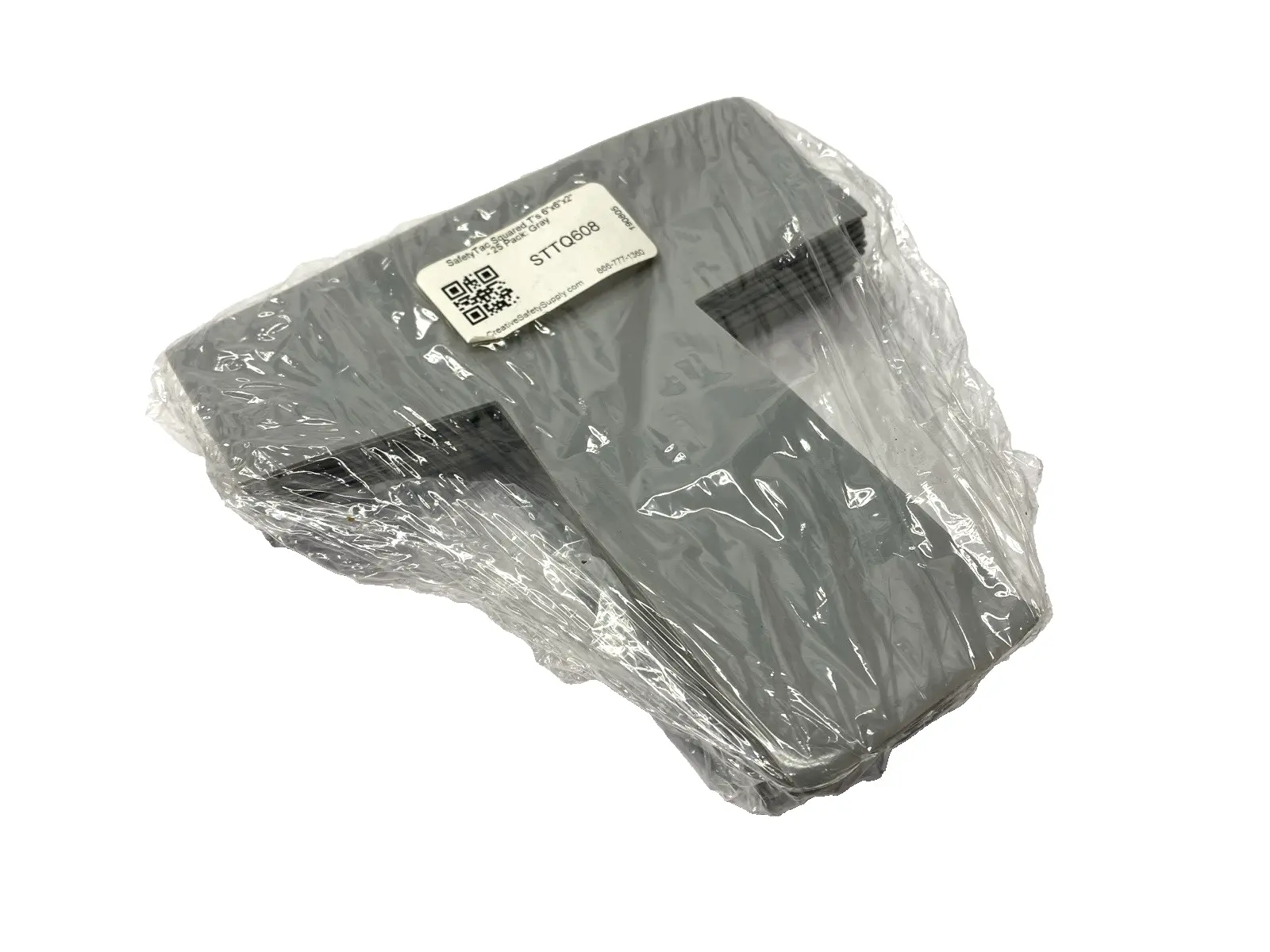 NEW SAFETYTAC SQUARED T GRAY FLOOR MARKING STICKER 6" X 6" X 2" PKG OF 25