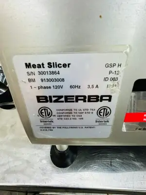 Bizerba GSPH 2012 Manual Slicer Fully Refurbished Tested and Working