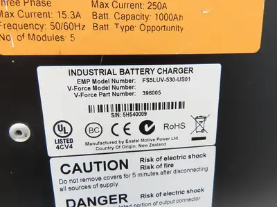 Crown FS5LUV-530-US01 V-Force Forklift Battery Charger 48V 1000Ah 250A 480V 3Ph
