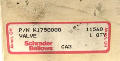 NEW SCHRADER BELLOWS K175808053 SOLENOID VALVE