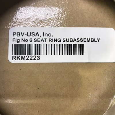 *Stainless Steel Valve Seat 6 Seat Ring Subassembly PBV RKM2223#