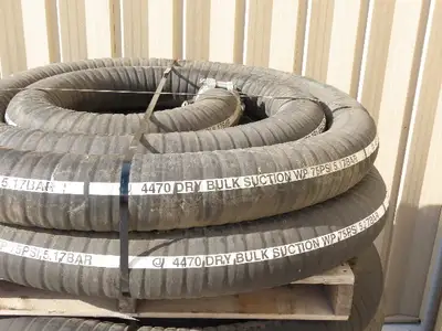 4470 Jason 4470 Dry Bulk Material Suction Hose 5" ID x 49' Gum Rubber 75 PSI