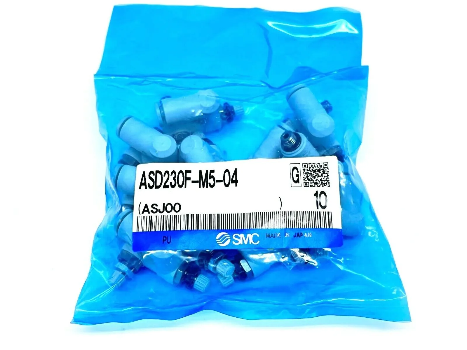 ASD23OF-M5-04 | SMC  Two-Way Speed Control Valve LOT OF 10 - New