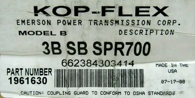 NEW KOP-FLEX 1961630 COUPLING 3B SB SPR700 MODEL B