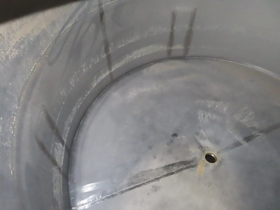900 gallon Stainless Steel Vertical Tank with Cone Bottom