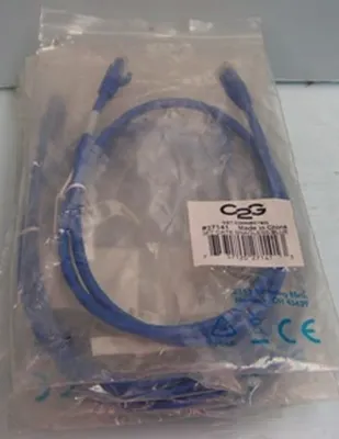 QTY. 8. C2G ETHERNET CABLE 3" CAT6 SNAGLESS BLUE N...