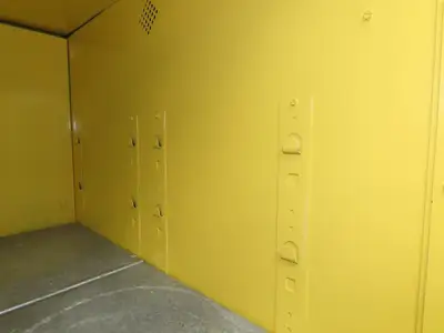 Eagle 1992 Flammable Liquid Safety Cabinet Yellow Dual Door 90 Gallon 43x34x65"