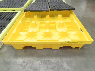 Enpac 5116-YE Spill Containment 4 Drum Platform 53x53" 6000lbs 40 Gal Lot of 4