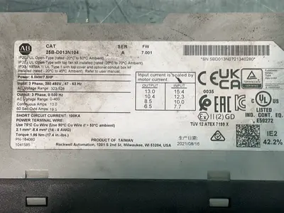 Used ALLENBRADLEY 25BD013N104 Variable Speed Drives Ohio US | HGR 24 #1325200