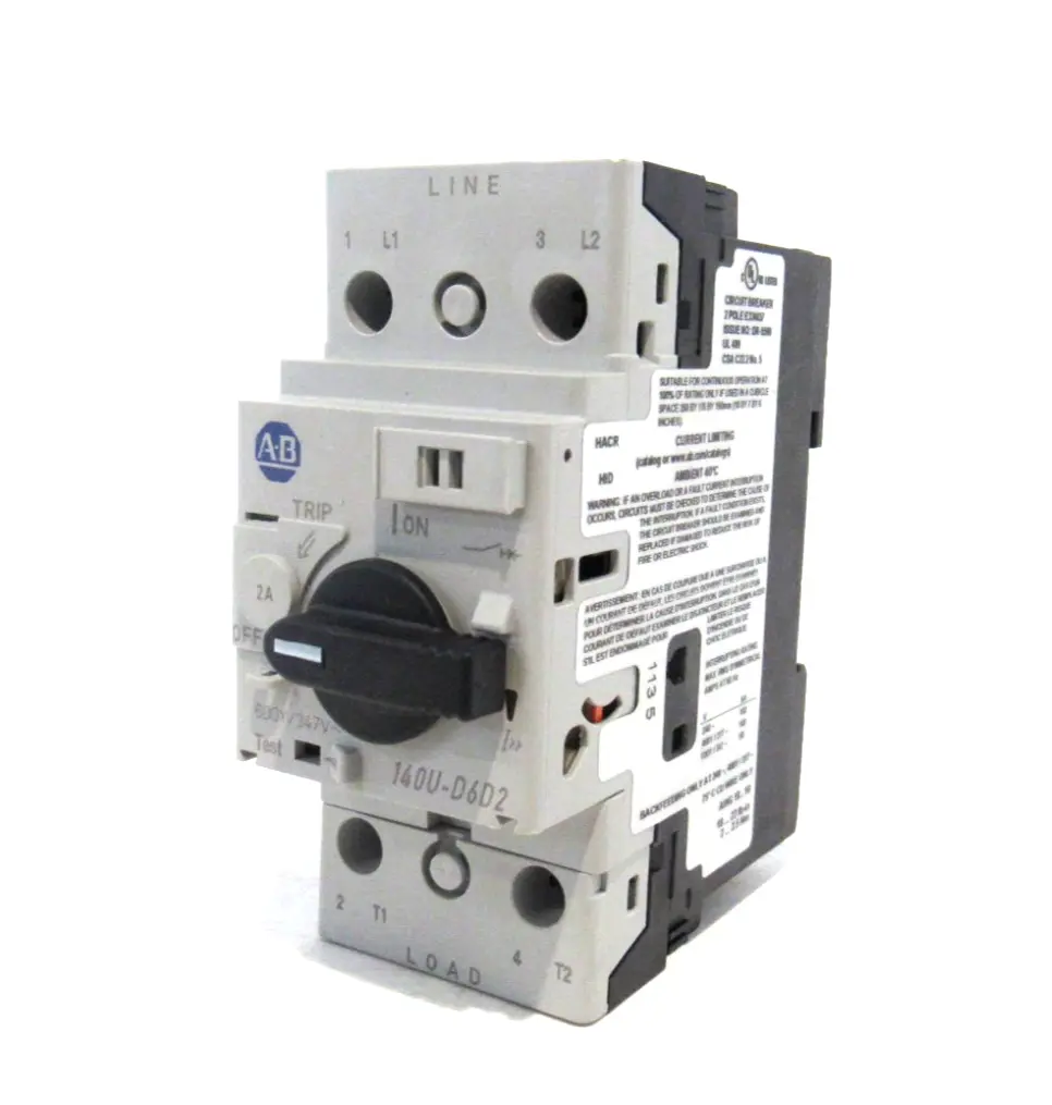 ALLEN BRADLEY 140U-D6D2-B20 CIRCUIT BREAKER SER.B 140UD6D2B20