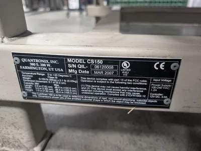 Quantronix, Inc. Model CS150 CubiScan 150 Large Parcel Dimensionalizer Used