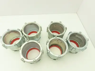 Steel City TC719A 3-1/2" EMT Conduit Compression Connector Insulated Lot of 6