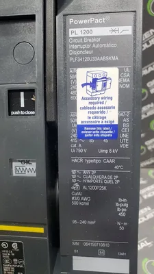 USED SQUARE D PLF34120U33AABSKMA