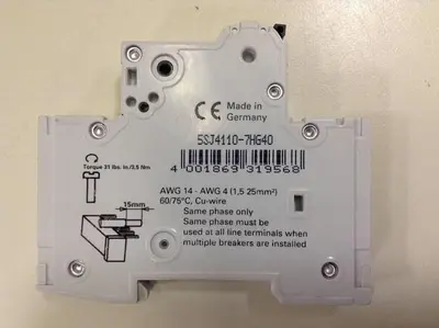 USED SIEMENS 5SJ4110-7HG40