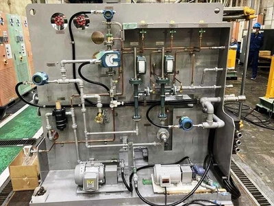 Tomoe TRV085HT vertical gas-tight decanter centrifuge, 316SS.